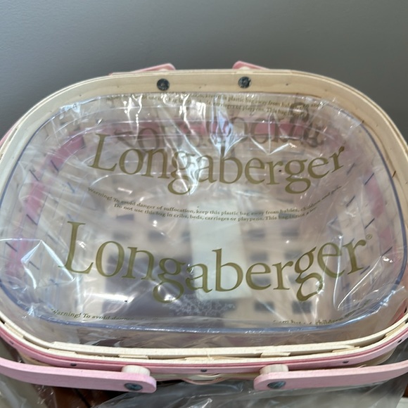 Longaberger Horizons of Hope breast cancer awareness basket set on original wrap - Picture 4 of 13